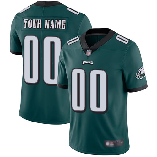 Men Philadelphia Eagles Customized Midnight Green Team Color Vapor Untouchable Custom Limited Football->customized nfl jersey->Custom Jersey